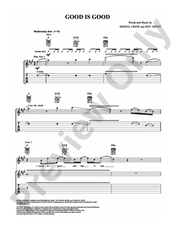 Good Is Good - Guitar TAB (Digital Download)