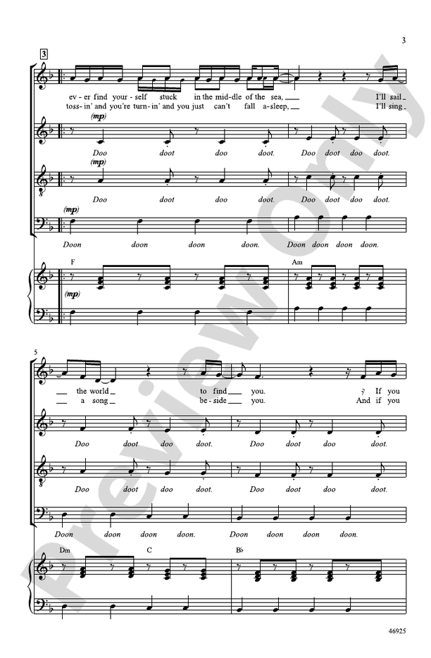 Count on Me – SATB a cappella Choral Octavo (Digital Download)