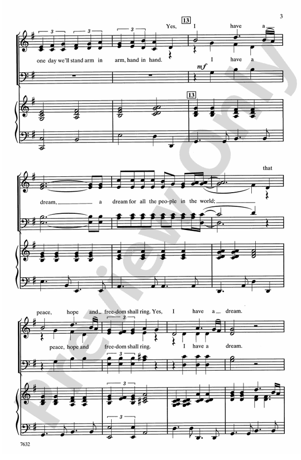 I Have a Dream – SATB Choral Octavo (Digital Download)