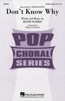 Don't Know Why - Jesse Harris - SATTBB Philip Lawson Hal Leonard Octavo