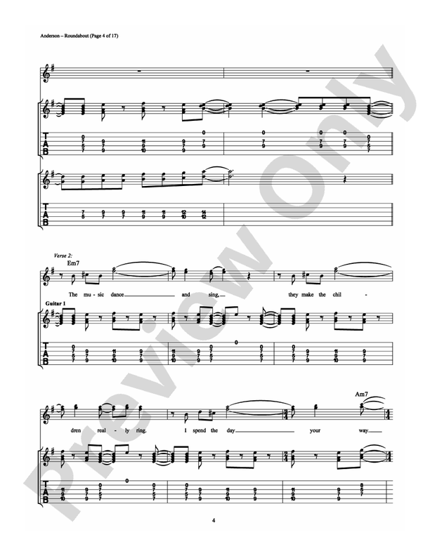 Roundabout - Guitar TAB (Digital Download)