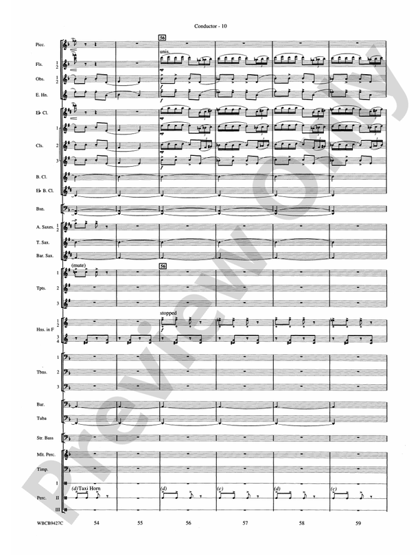 An American in Paris - Concert Band Conductor Score & Parts (Digital Download)