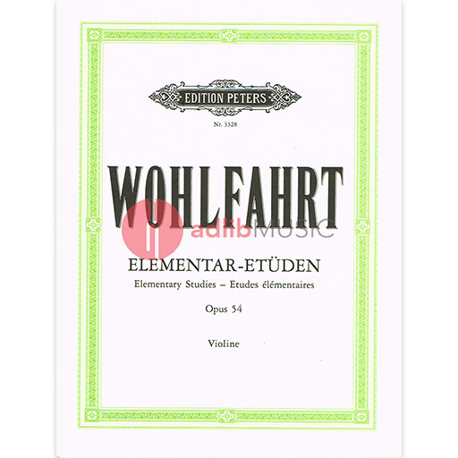 Wohlfahrt - 40 Elementary Studies Op54 Complete - Violin Peters P3328
