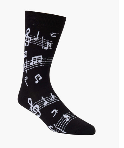 Bamboozld Mens "Treble Makers" Socks Black Size 7-11