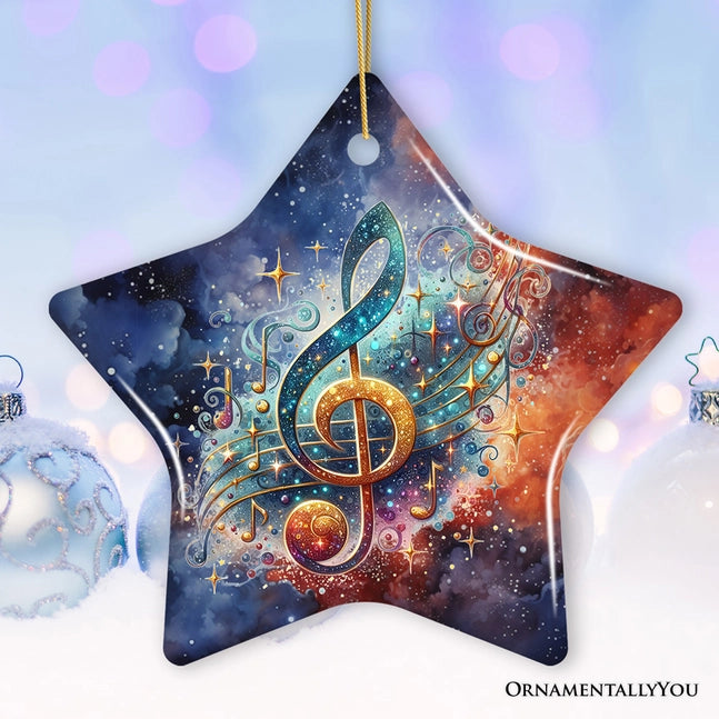 Christmas Decoration Treble Clef Cosmic Melody Symphony