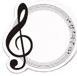 Post-It Pad Large Treble Clef
