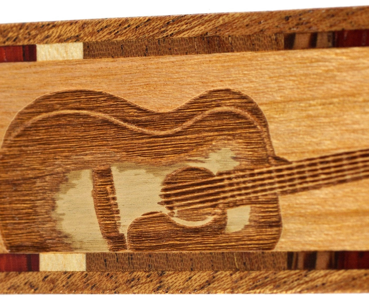 Handmade Engraved Wooden Acoustic Guitar Bookmark