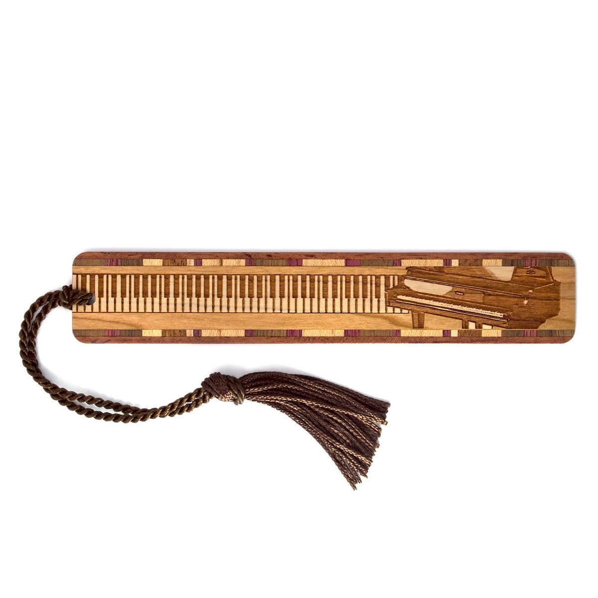 Handmade Engraved Wooden Grand Piano Bookmark