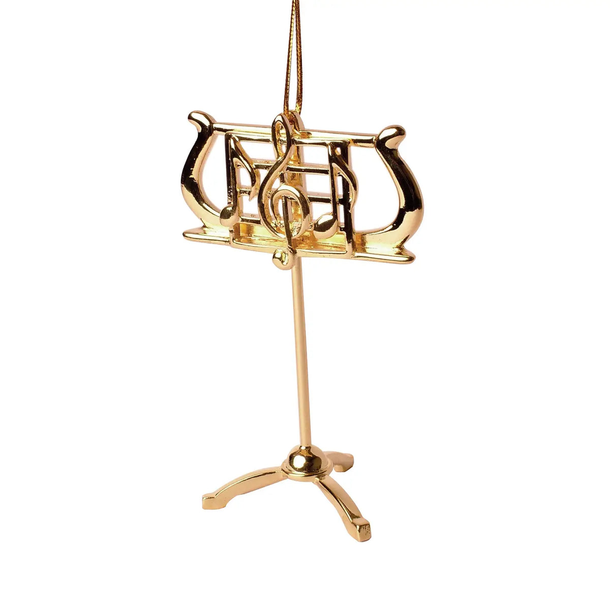 Christmas Decoration Gold Music Stand with a Treble Clef
