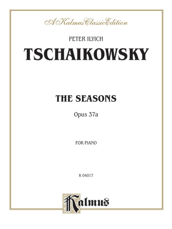 Tchaikovsky - The Seasons, Op. 37A - Piano Solo (Digital Download)