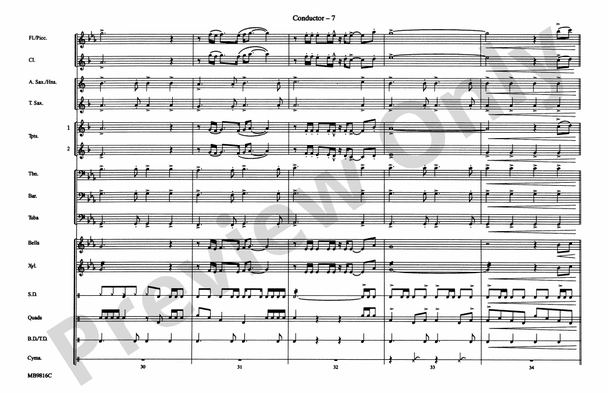 Gonna Fly Now (Theme from Rocky), Arr. Mike Story – Marching Band Conductor Score & Parts (Digital Download)