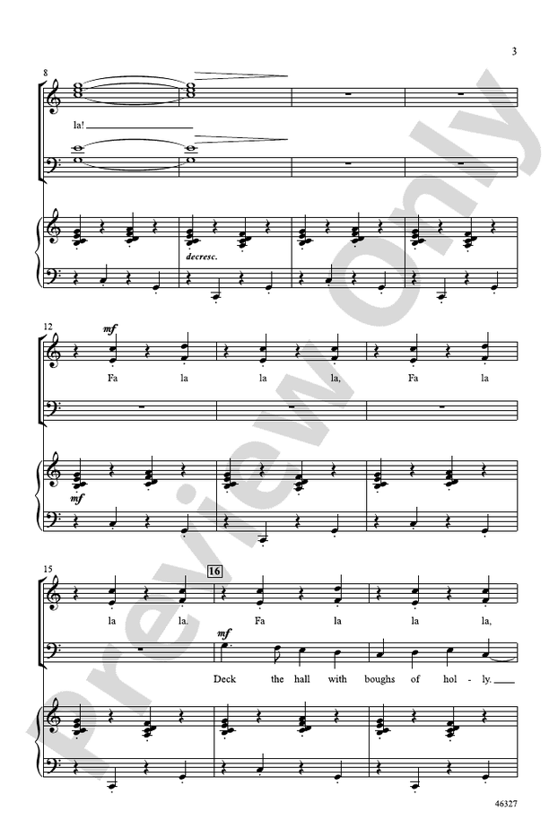Deck the Hall - Arr. Chad Weirick – SATB Choral Octavo (Digital Download)