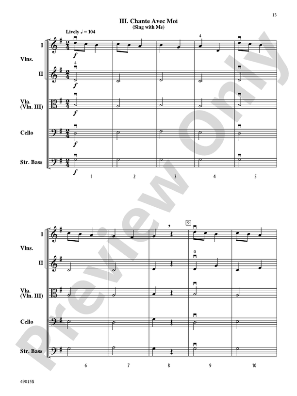 Petite Suite Francaise - String Orchestra Conductor Score & Parts (Digital Download)