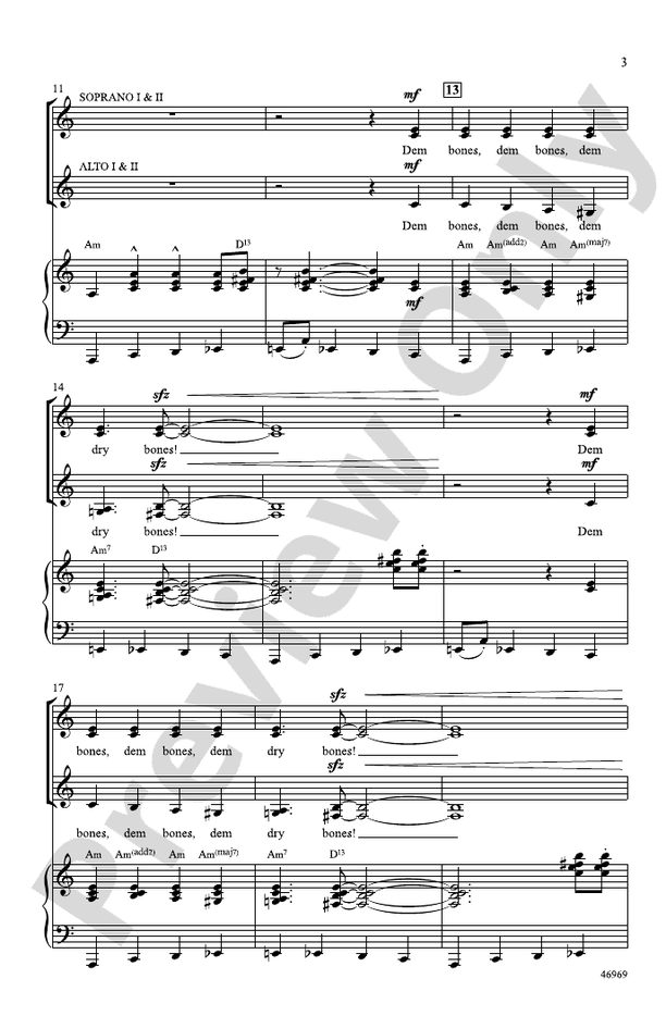 Dry Bones – SSAA Choral Octavo (Digital Download)