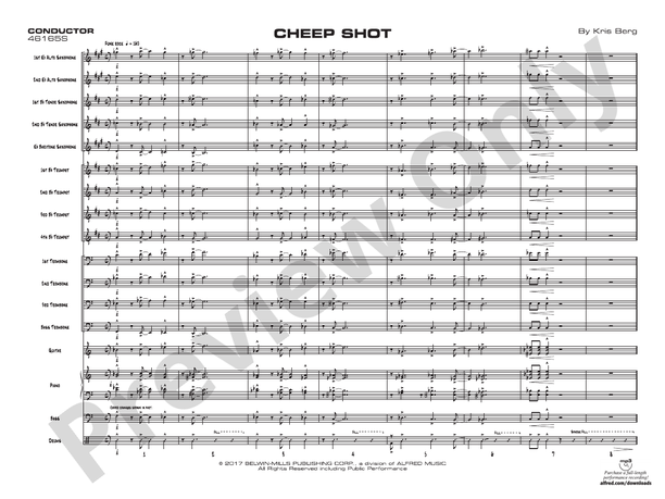 Cheep Shot – Jazz Ensemble Conductor Score & Parts (Digital Download)