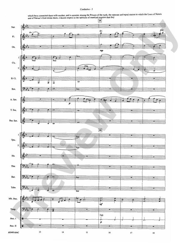 A Jefferson Portrait - Concert Band Conductor Score & Parts (Digital Download)