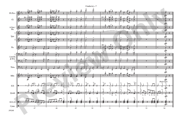 (Meet) The Flintstones – Marching Band Conductor Score & Parts (Digital Download)