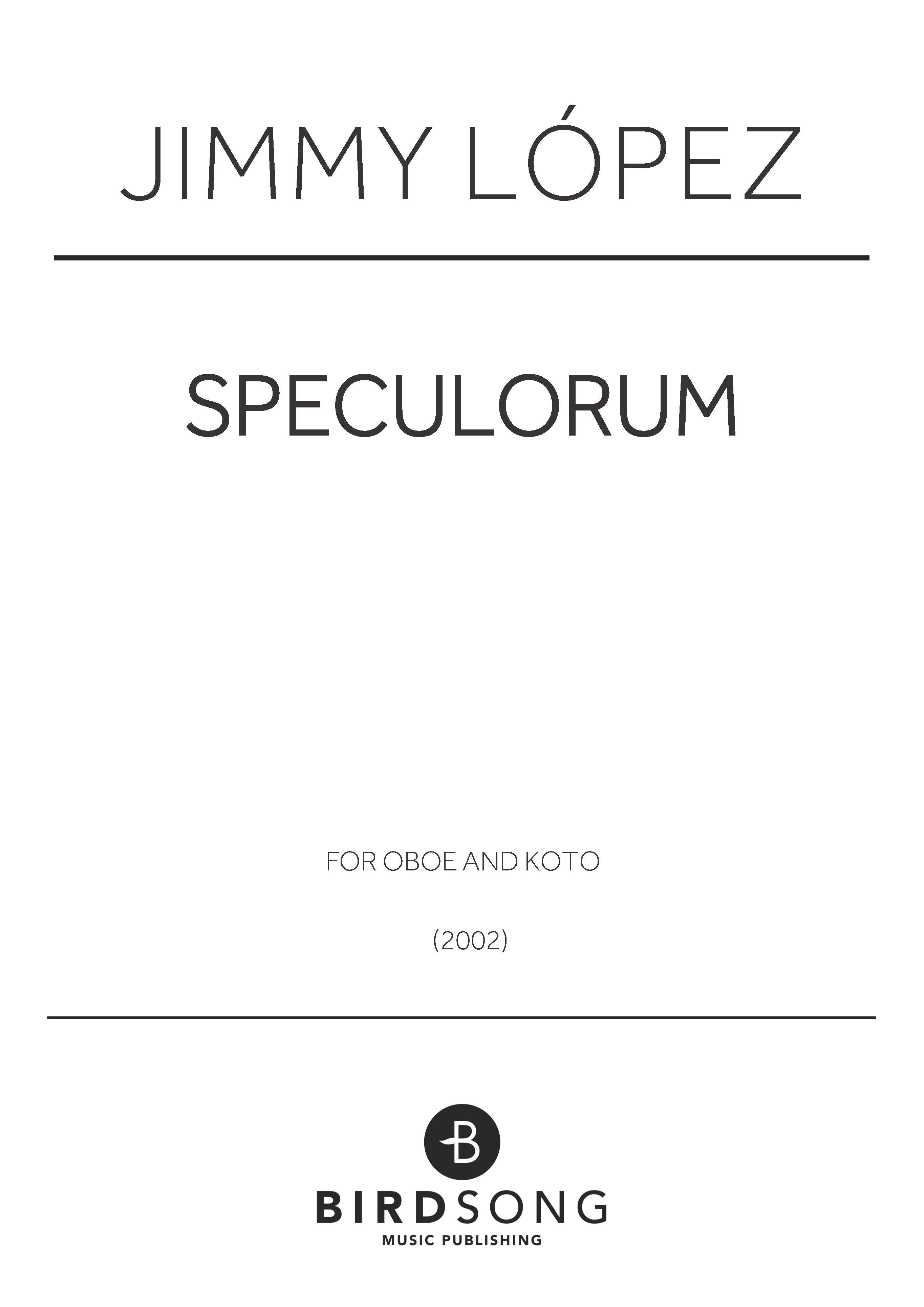 Speculorum - Oboe, Koto Duet (Digital Download)