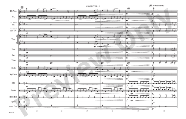Godzilla, Part 1 – Marching Band Conductor Score & Parts (Digital Download)