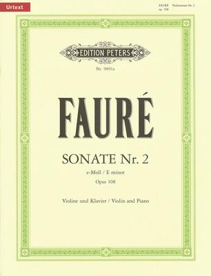 Faure - Sonata No. 2 Op108 in Emin - Violin/Piano Accompaniment - Peters EP9891A