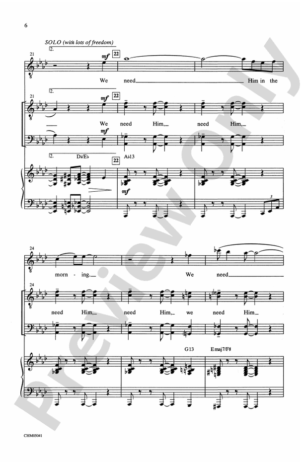 If We Ever Needed the Lord Before (We Sure Do Need Him Now) – TTBB Choral Octavo (Digital Download)