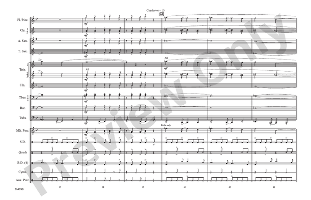 Coconut Champagne – Marching Band Conductor Score & Parts (Digital Download)