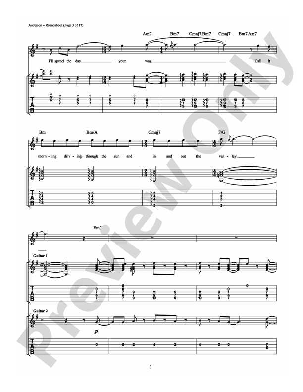 Roundabout - Guitar TAB (Digital Download)