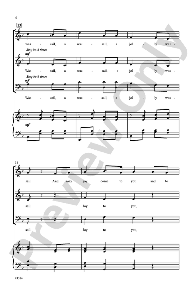 A Jolly Wassail - SAB Choral Octavo (Digital Download)