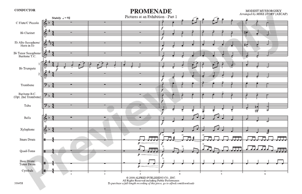 Promenade – Marching Band Conductor Score & Parts (Digital Download)