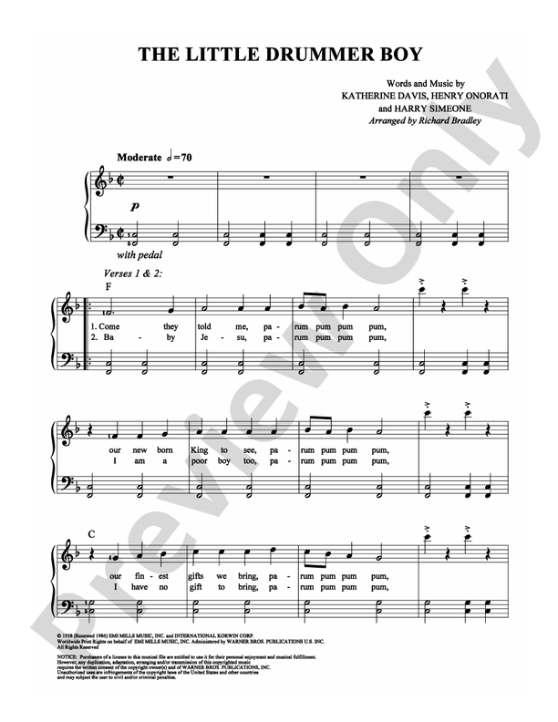 Little Drummer Boy, The - DSM-PS-0007524 - Easy Piano (Digital Download)