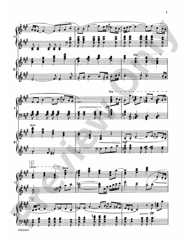 Polovetsian Dances - from Prince Igor - 2 Pianos, 4 Hands (Digital Download)