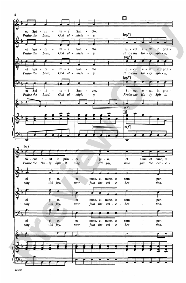Gloria Patri (from Lauda Jerusalem) – SATB Choral Octavo (Digital Download)
