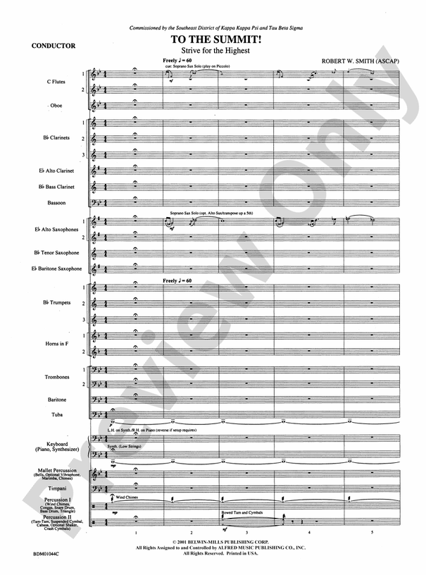 To the Summit! (Strive for the Highest) - Concert Band Conductor Score & Parts (Digital Download)