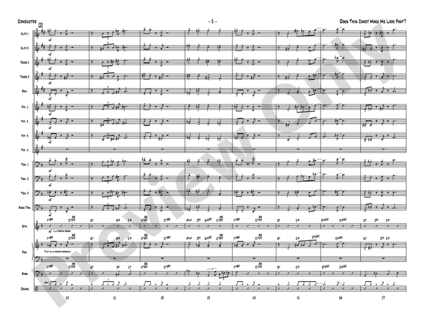Does This Chart Make Me Look Phat? - Jazz Ensemble Conductor Score & Parts (Digital Download)