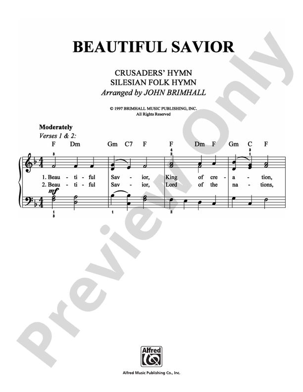 Beautiful Savior - Arr. John Brimhall - Easy Piano (Digital Download)