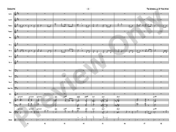 The Windmills of Your Mind - Jazz Ensemble Conductor Score & Parts(Digital Download)