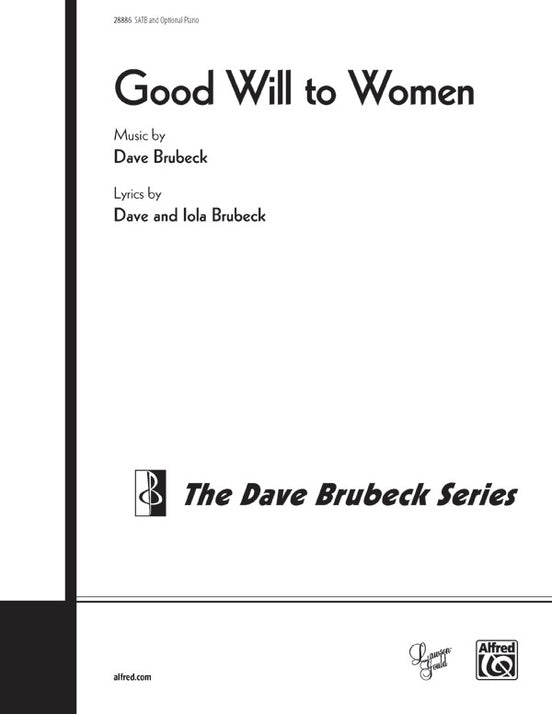 Good Will to Women – SATB Choral Octavo (Digital Download)