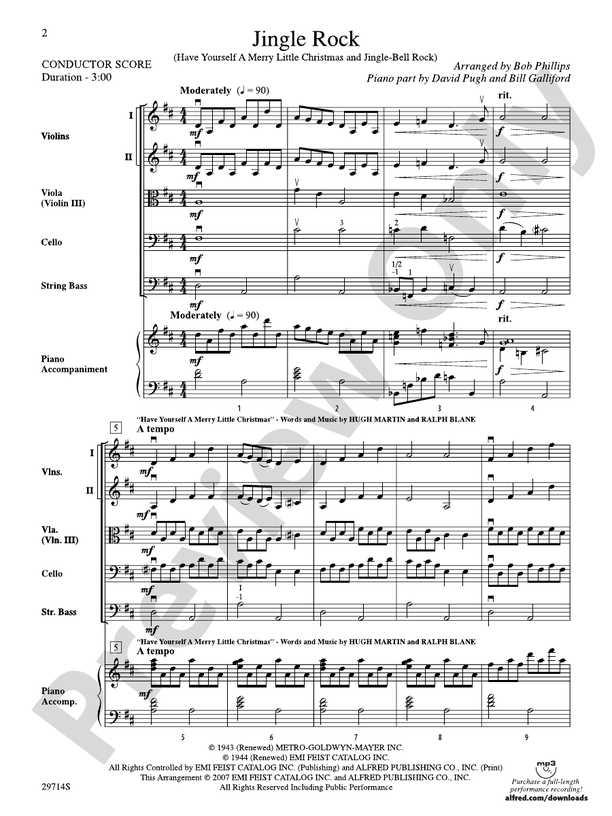 Jingle Rock – String Orchestra Conductor Score & Parts (Digital Download)