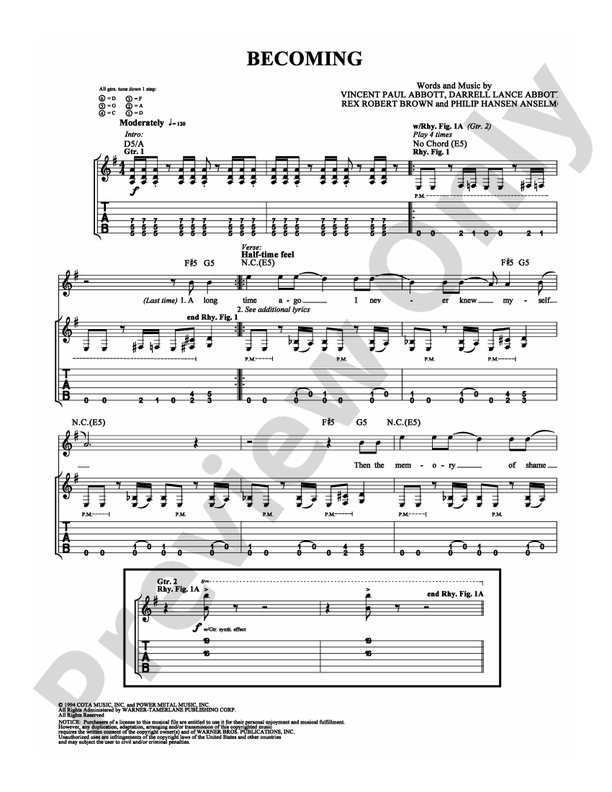 Becoming - Guitar TAB (Digital Download)