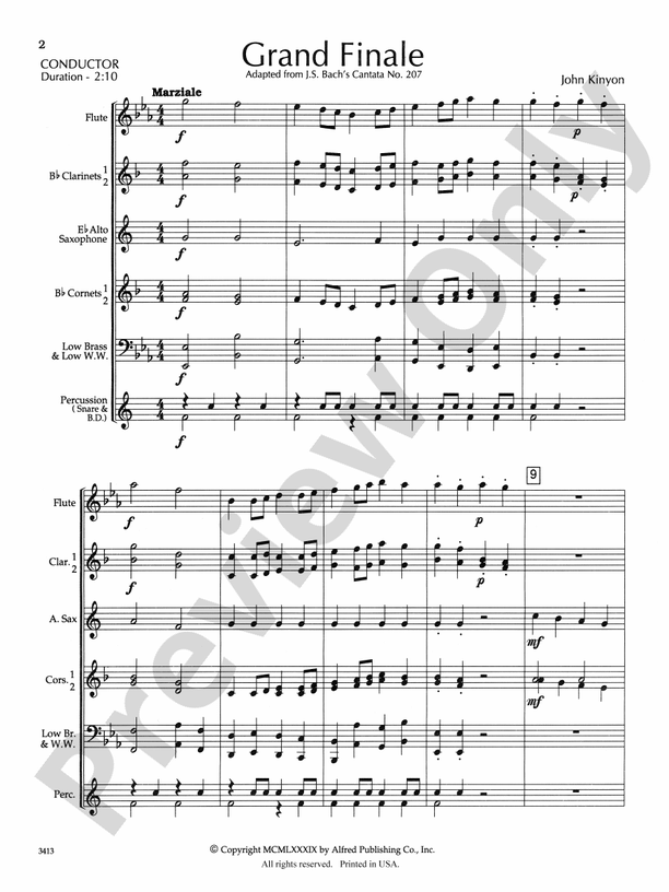 Grand Finale - Concert Band Conductor Score & Parts (Digital Download)