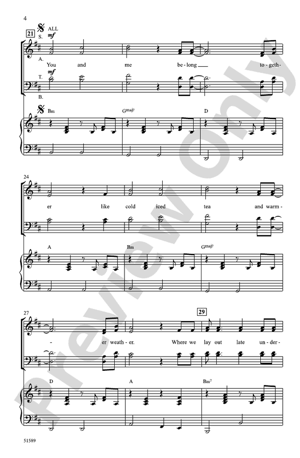 Belong Together - SATB Choral Octavo (Digital Download)
