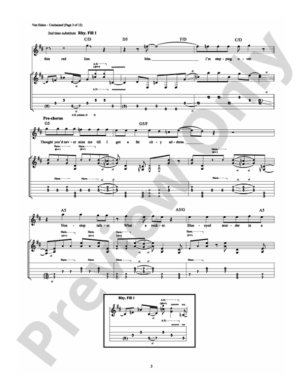 Unchained - Guitar TAB (Digital Download)