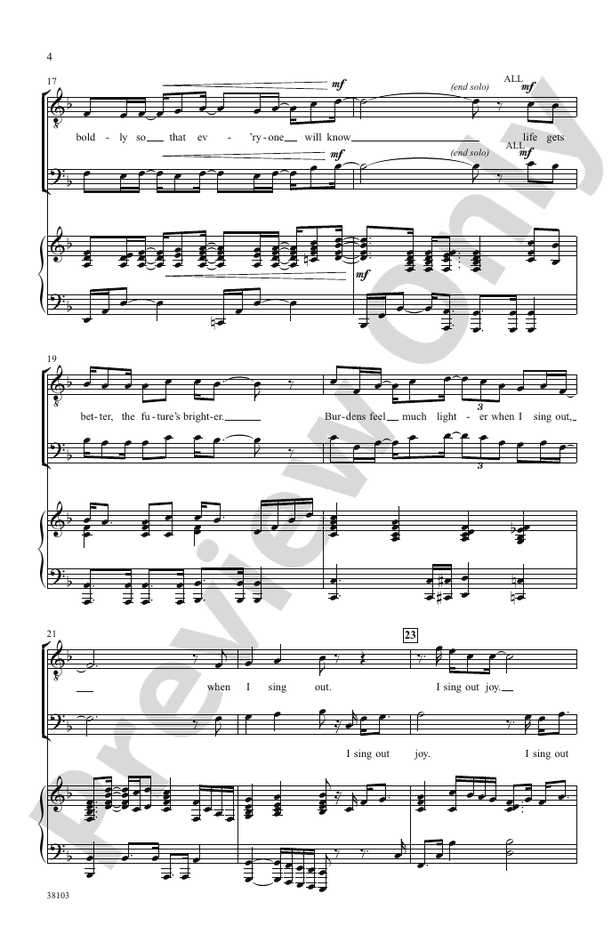 I Sing Out – TTBB Choral Octavo (Digital Download)