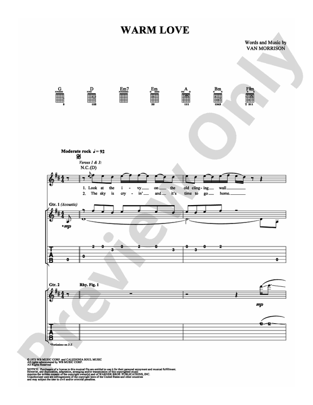 Warm Love - Guitar TAB (Digital Download)