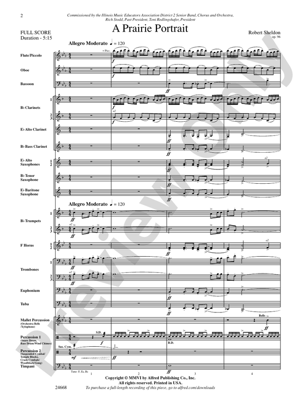 A Prairie Portrait - Concert Band Conductor Score & Parts (Digital Download)