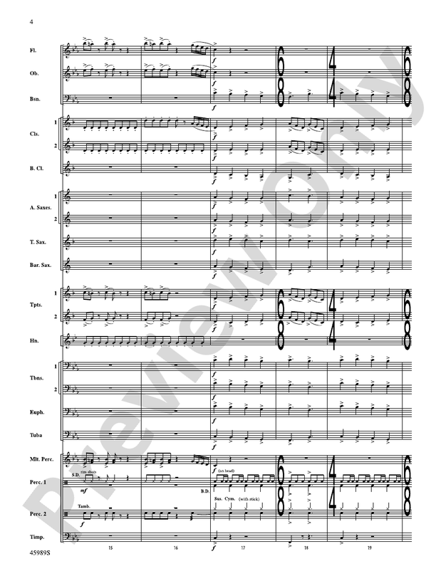 Primal Winds - Concert Band Conductor Score & Parts (Digital Download)