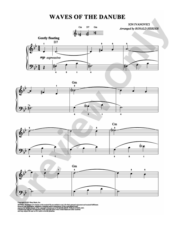 Ivanovici - Waves Of The Danube - Easy Piano (Digital Download)