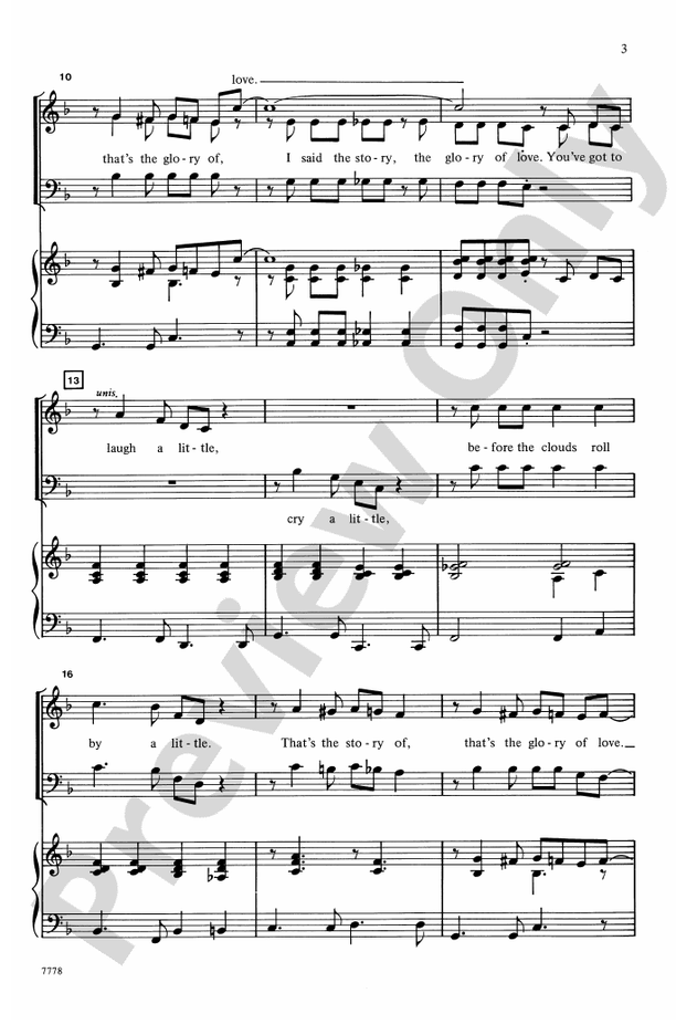 The Glory of Love - 3-Part Mixed Choral Octavo (Digital Download)