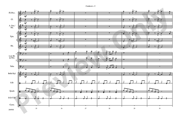 Monterey – Marching Band Conductor Score & Parts (Digital Download)