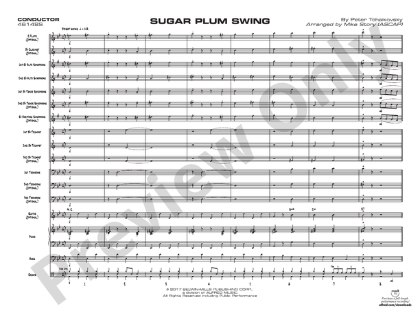 Sugar Plum Swing – Jazz Ensemble Conductor Score & Parts (Digital Download)
